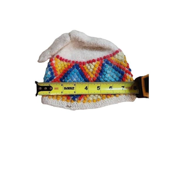 Vintage 70s Baby hat 6 - 12 months vibrant Angora Wool - Picture 6 of 6